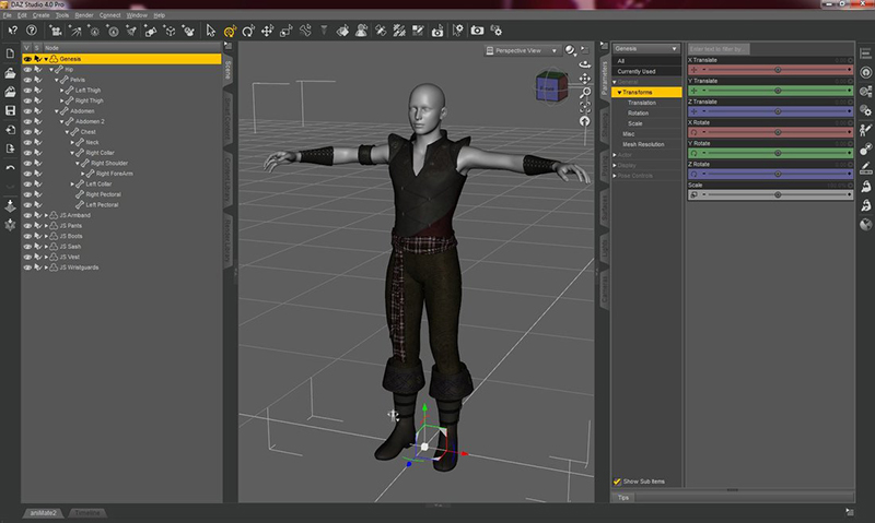 screen z programu Daz 3D