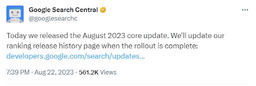 august 2023 core update