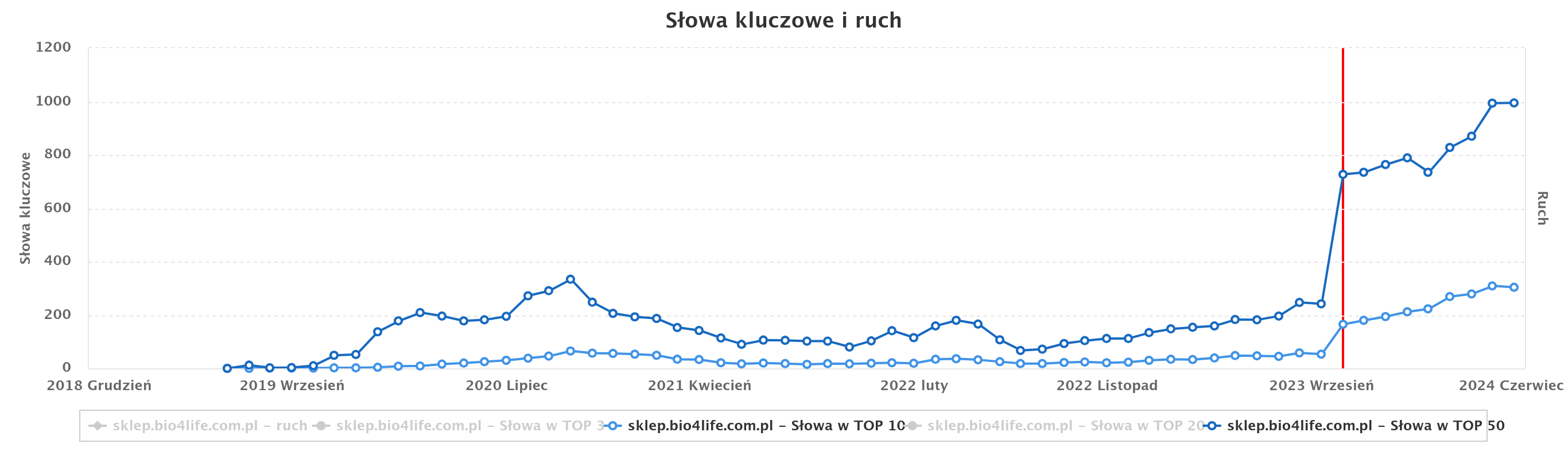 Case study bio4life.com.pl - widoczność