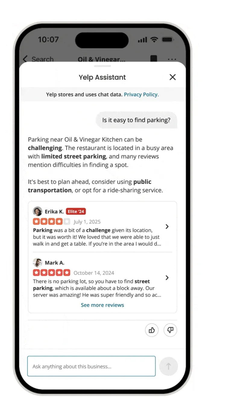Nowe narzędzia AI dostępne w Yelp.
