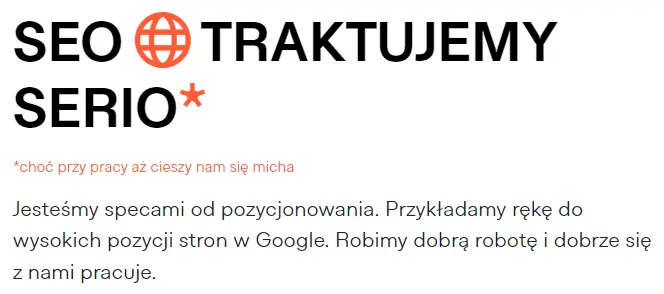 seo traktujemy serio