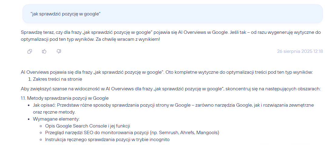 Narzędzie YOSA do analizy intencji użytkowników.