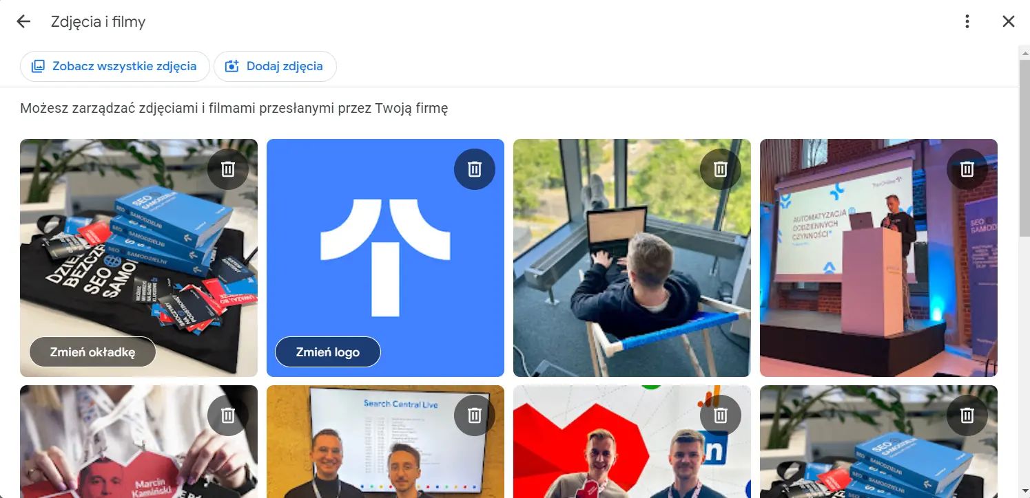 wizytówka Google Moja Firma - zdjęcia