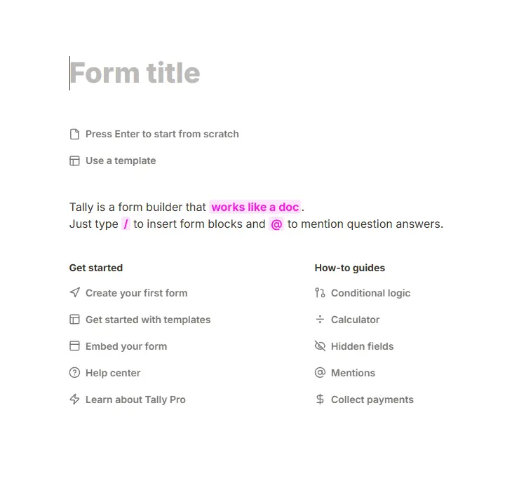 formularz tally