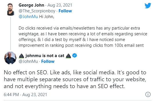 John Mueller o linkach w newsletterze, które zwiększają ruch na stronie, ale nie wpływają na SEO