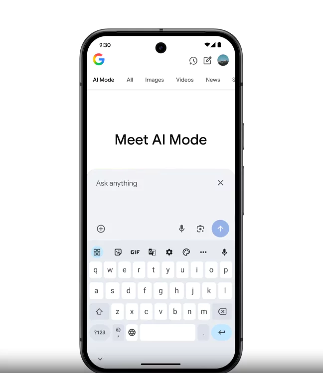 AI mode w Google