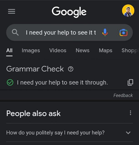 nowa funkcja Google - sprawdzanie gramatyki