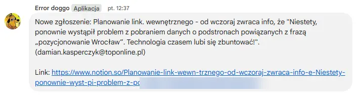 przykładowe powiadomienie