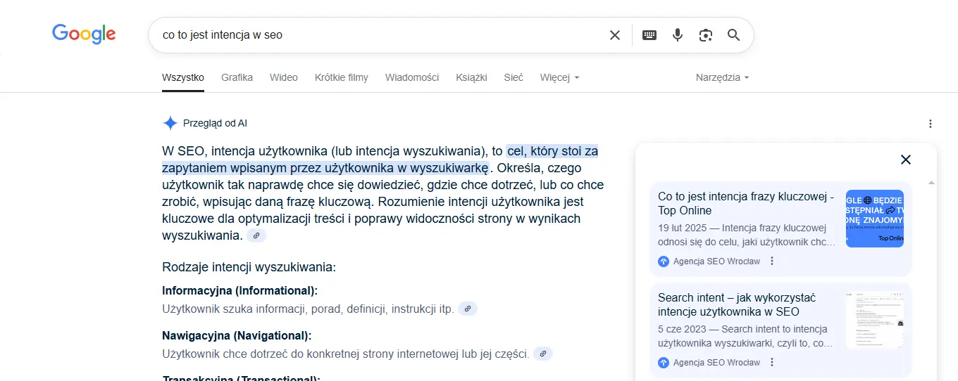 Wygląd AI Overviews