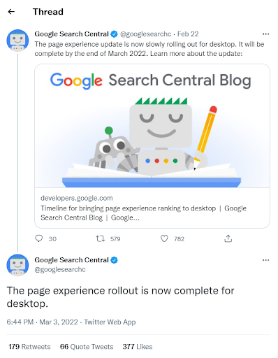 Google Search Central Twitter