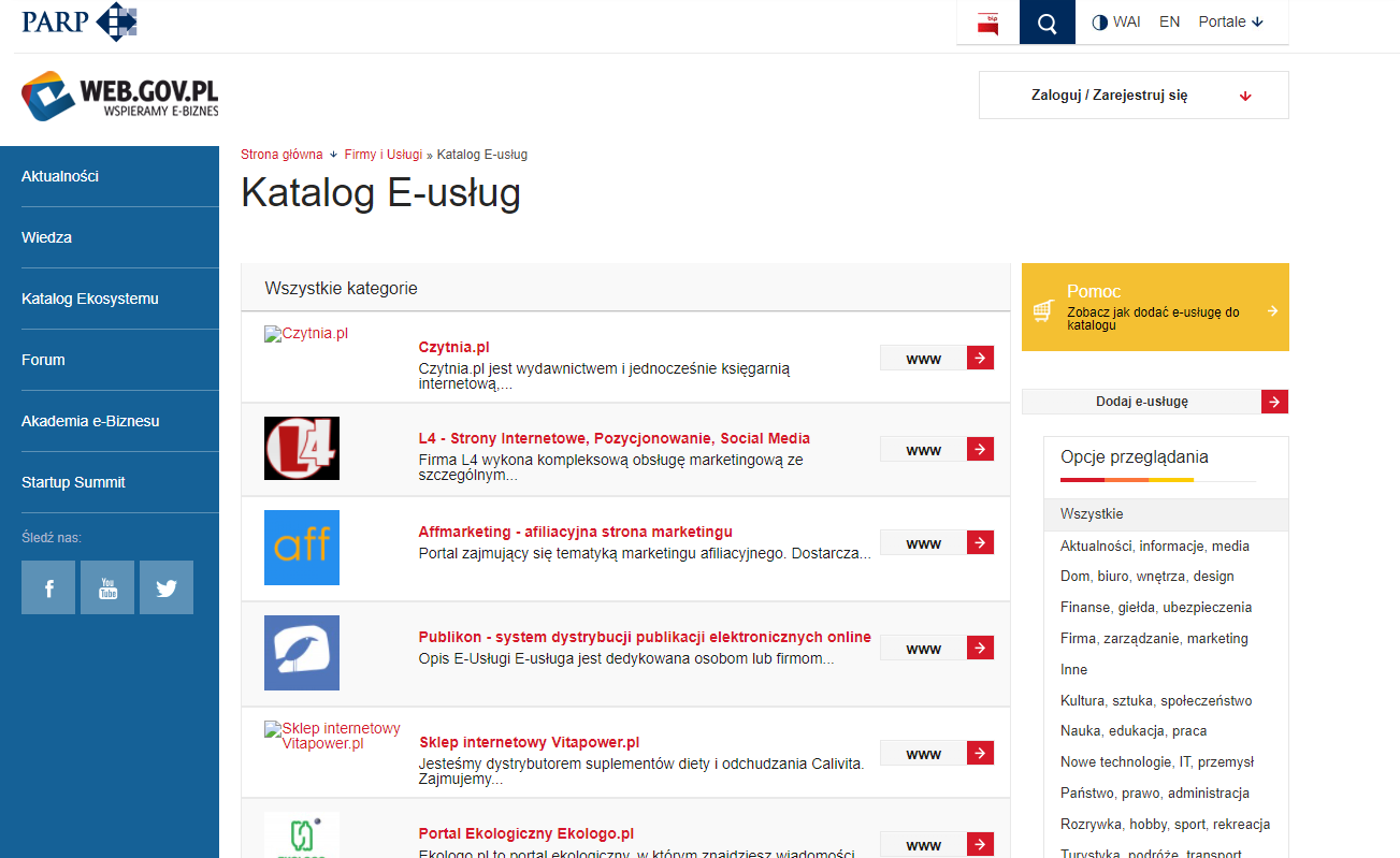 katalog web.gov.pl