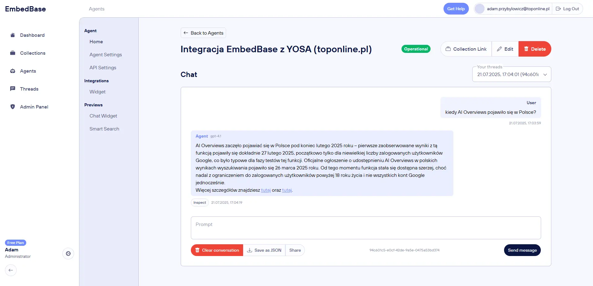 Czat EmbedBase