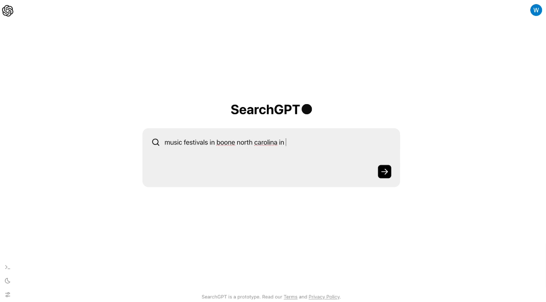 Prototyp SearchGPT