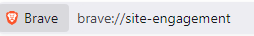Adres pod którym można sprawdzić funkcje Site Engagement w przeglądarce Brave