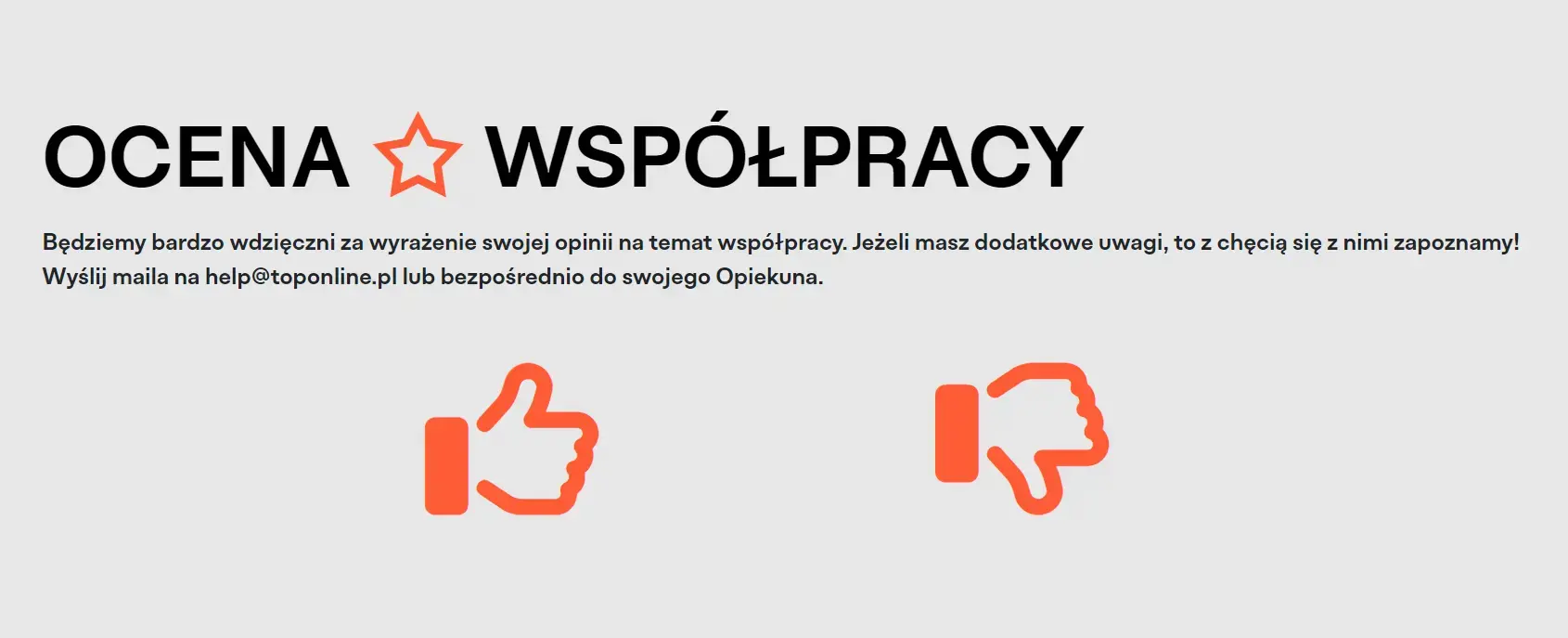 ocena współpracy w raporcie